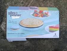 Giles & Posner Pancake Maker – 20cm Plate, PFAS-Free, 600W, Blue, Batter Bowl