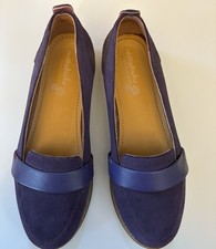 Moshulu "Cashew" loafers Purple Suede Woman’s Size 39 UK Size 6