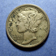 1923 Mercury Dime  Ch. XF