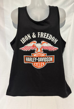 Harley Davidson "Iron  Freedom" Lawless HD Black tank top men NWT
