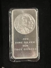 10 oz. Silver Silvertowne Buffalo Bar .999 Fine Silver