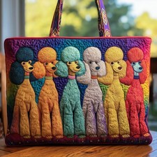 300g Canvas Dog-Printed Tote And Shoulder Bag  ShopDecimals