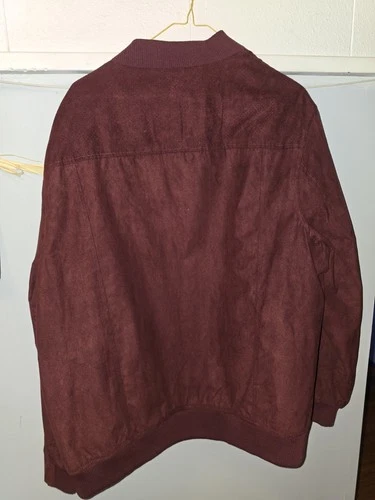Forever 21 Men’s Suede Red Bomber Jacket image 2