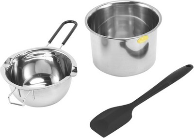 Doppel Kessel Topf Set Rostfreier Stahl Schmelz Topf mit Silikon Spatel zu Dem