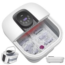 RIKE Collapsible Heated Foot Soaking Tub,14 Temp Control Bath Gray