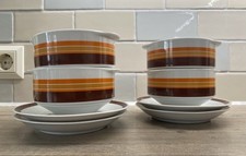 Mitterteich Suppentassen Set mit Unterteller (8-teilig) 70ger