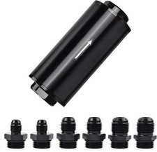 Universal 10 Micron Inline Fuel Filter W 6an 8an 10an Adapters 50mm Fuel Filter