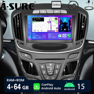 4+64G Android 15 CarPlay Autoradio WIFI Für Opel Insignia 2013-2017 GPS NAVI SWC