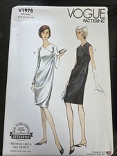 UNCUT Vogue V1978 Misses 1965 Dresses Variations B5 (8-16) Sewing Pattern