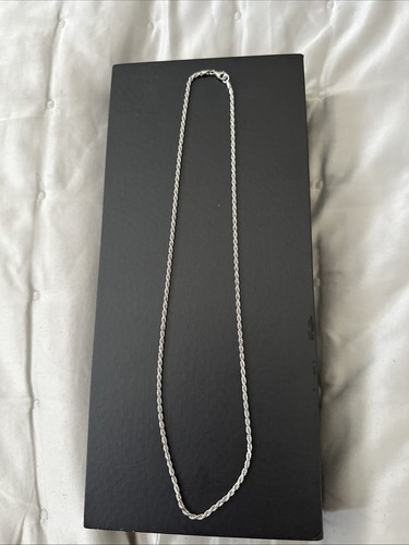 Serge Denimes Silver Rope Chain Men’s Necklace