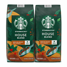 2 Packs Starbucks House Blend Medium Roast Whole Bean Coffee 40 oz Each = 80 oz 13.00 per pound