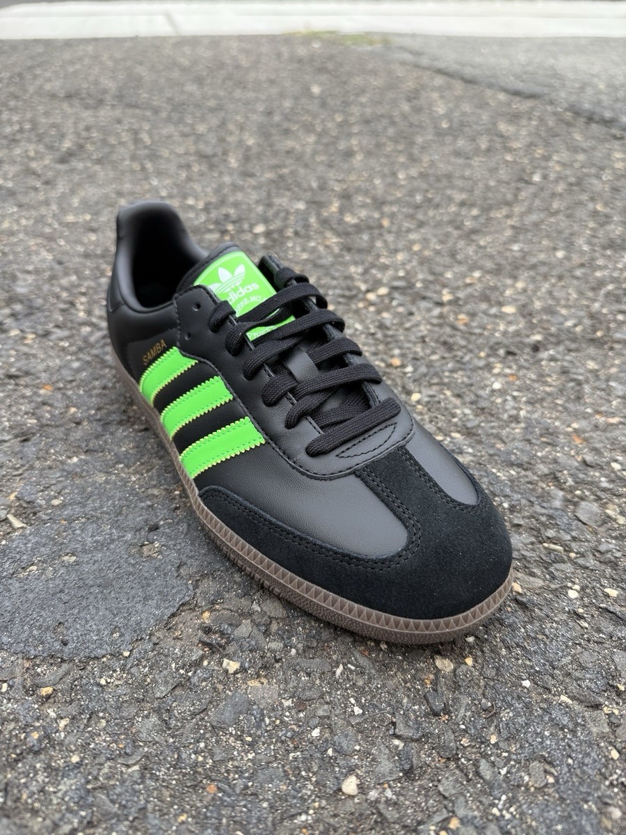 Adidas Originals Samba OG Core Black Screaming Green JR0911 Men's