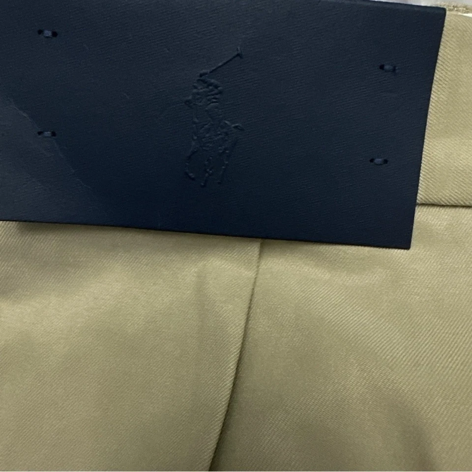 Polo Ralph Lauren Shorts Mens Size 36 Silk Cotton Blend Tan Brown 9" Inseam - Image 4 of 4