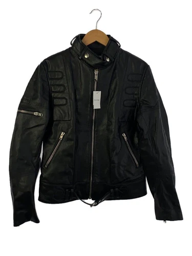 GIACCA MOSCHINO RIDER SINGOLA 36 PELLE DI MUCCA NERA TINTA UNITA QL0225306 usata