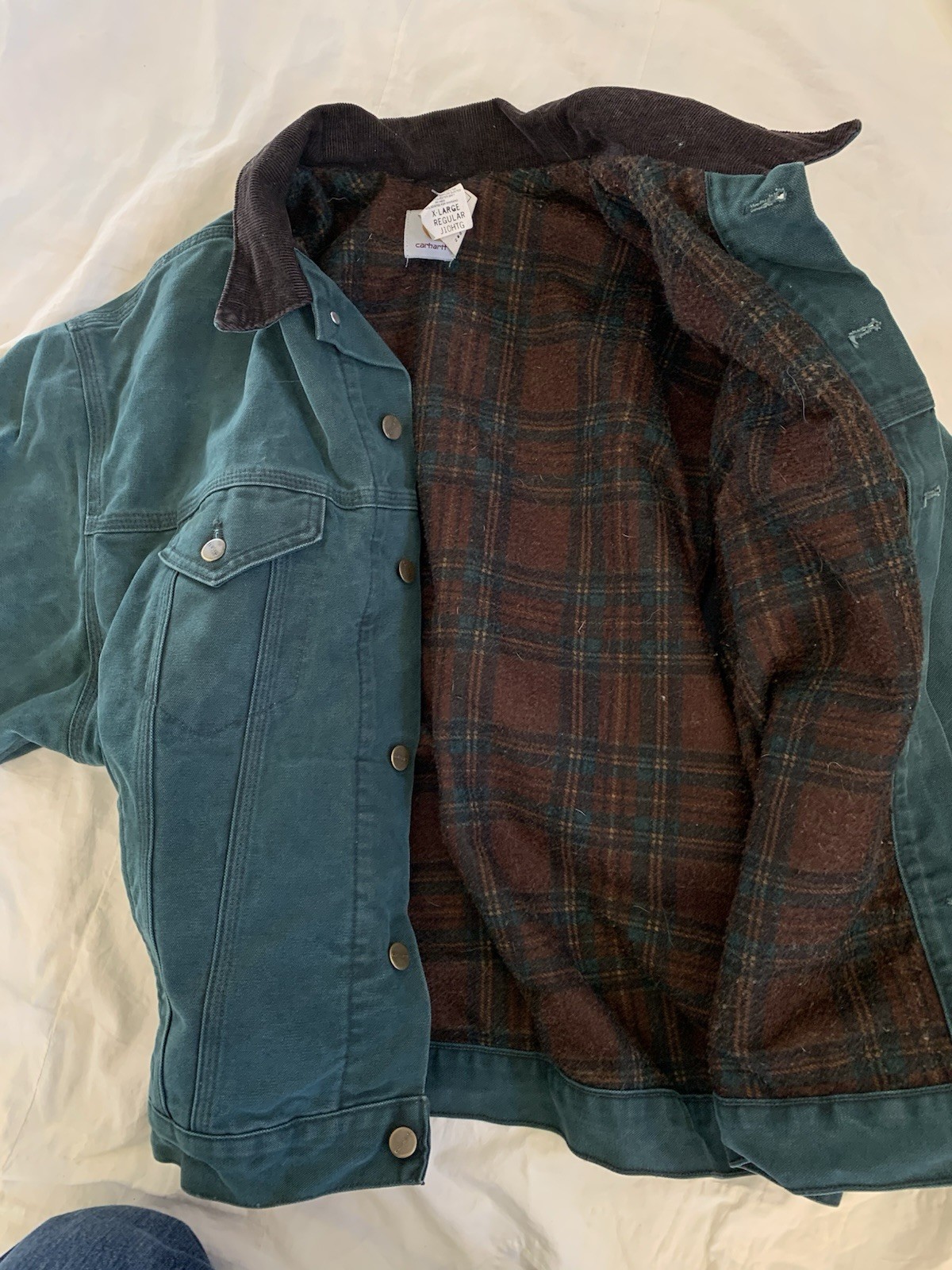CARHARTT Trucker Jacket Made in USA Size Large Vintage image 2
