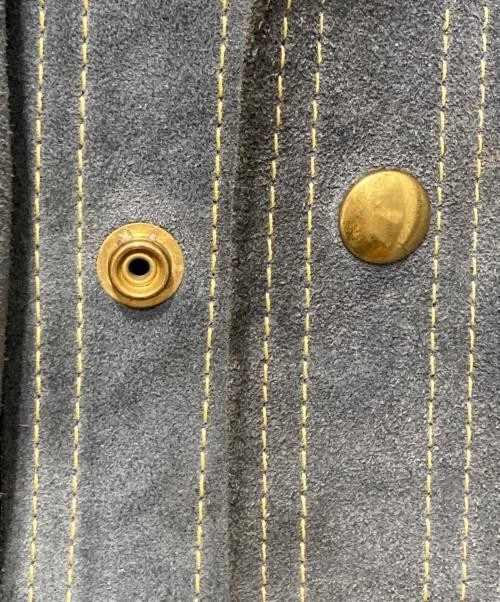 Buckboard suede leather jacket blue - product detail image 7
