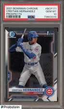 #1 2021 Bowman Chrome Prospect Cristian Hernandez Cubs RC Rookie PSA 10