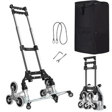 Carrello Pieghevole con 4 Ruote Girevoli Rimovibili per Scale Borsa Impermeabile