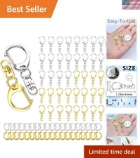 Stylish 50Pcs Silver & Gold Snap Hooks - Perfect for DIY Keychain Projects