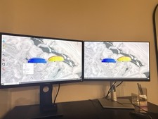 Dual HP 22" 23" 24" LCD LED Widescreen Monitor w/ Stand Cable HDMI 1080p