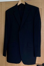 Marks & Spencer Autograph Men’s Two Piece Suit in Black Polyester with Viscose 