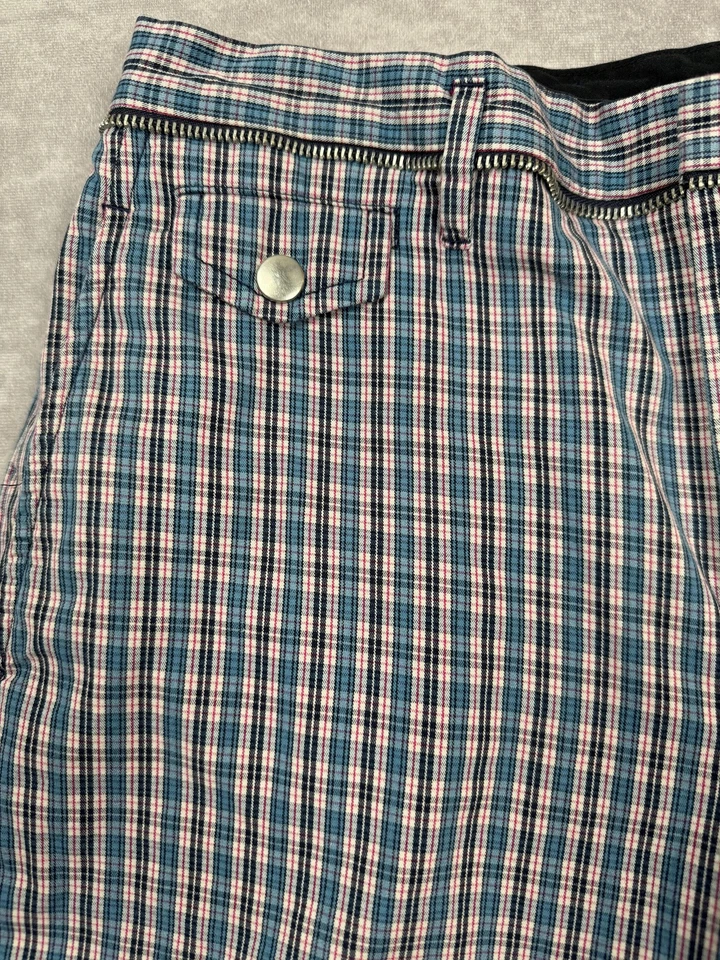 Pantalones Cortos Marc by Marc Jacobs Para Hombre 30 Azul A Cuadros M201021 Caspio Ligeros Verano Foto 2 de 4