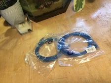 Lot of 2 Blue CAT 6 Ethernet Booted Patch Cord Cable, 7 Foot RJ45 male to male