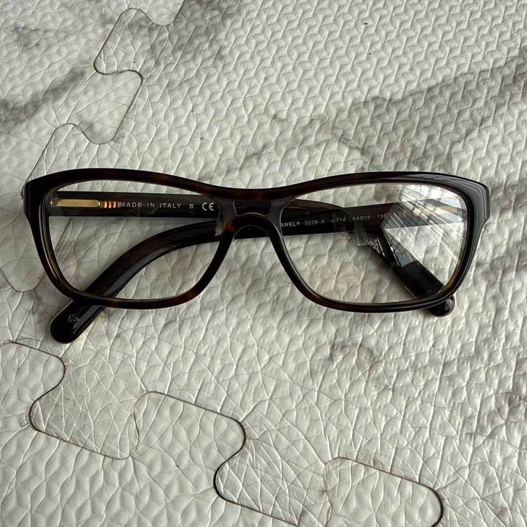 CHANEL Square Rectangular Frame Brown Tortoise 32… - image 2