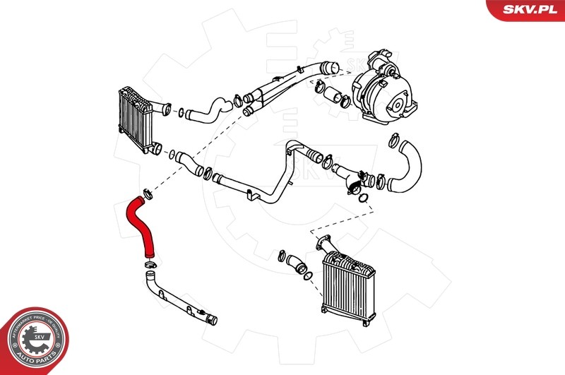 Fits SKV GERMANY 24SKV193 INTERCOOLER HOSE AUDI Q7 3.0TDI 10-13   ⭐UK Stock⭐
