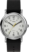 Timex Women's Weekender 31mm Watch Black/White/Silver-Tone 