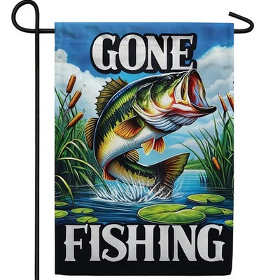 Lively Bass Fishing Adventure Flag Graden Flag
