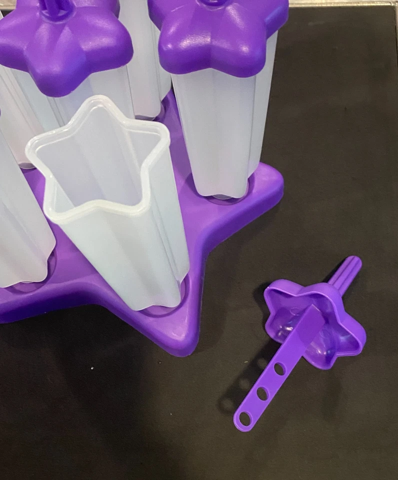3 комплекта - 6 звезд льда Popsicle Maker + 4 упаковки многоцветный Pops с соломой + 4 оранжевый - Изображение 3 из 4