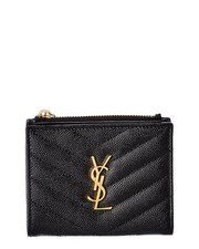 Saint Laurent Monogram Matelass  Leather Card Holder Women's