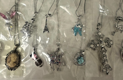 20pcs New Crystal Charm Pendants Necklaces Jewelry #253 Gold Silver K-Fashion