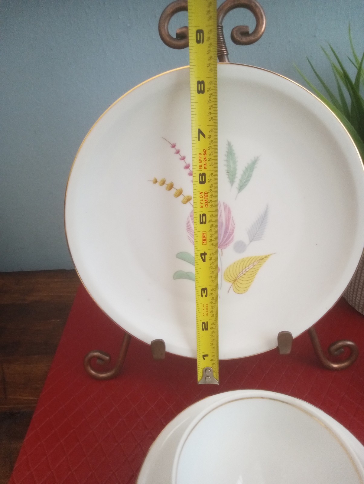 Vintage Schirnding Bavaria Porcelain Tea Cup And Saucer And Salad Plate