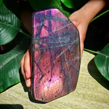 2.64LB Natural Labrador moonstone quartz free form mineral specimen  1200g