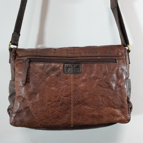 ROWALLAN Leather Satchel Messenger Bag Crossbody Logo Tote Shoulder Vintage - Picture 5 of 24