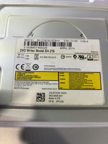 Toshiba Samsung CD/DVD Writer Black Model SH-216 PC Disk Drive RW - Picture 2 of 4