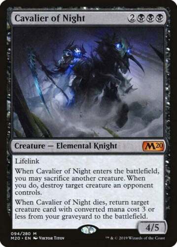 Magic The Gathering MTG CAVALIER OF NIGHT Core Set 2020 NM Near Mint