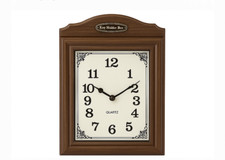 Portachiavi da parete con orologio vintage Cosmotime legno marrone XM-821