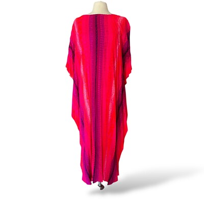 VTG 60s 70s NEW NOS Kaftan Psychedelic Caftan Hawaiian Dress Pink ...