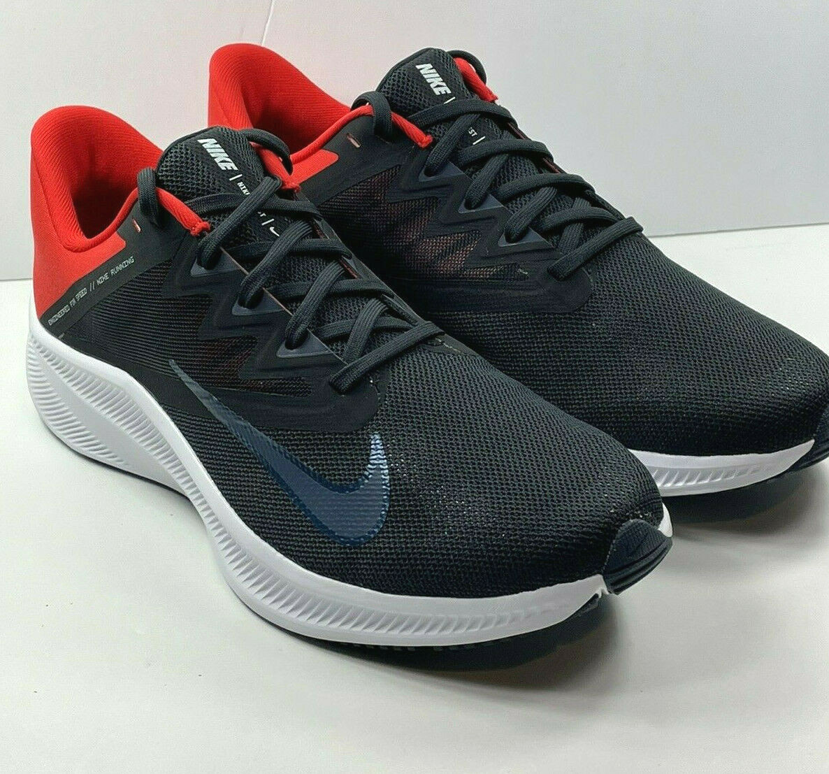 Authentic Nike QUEST Men's Off Noir/Thunder Blue Reg $75