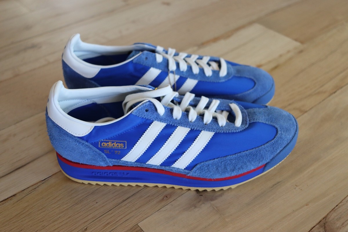 adidas SL 72 RS Low Blue Scarlet IG2132 Sz 10.5 Suede Blue White