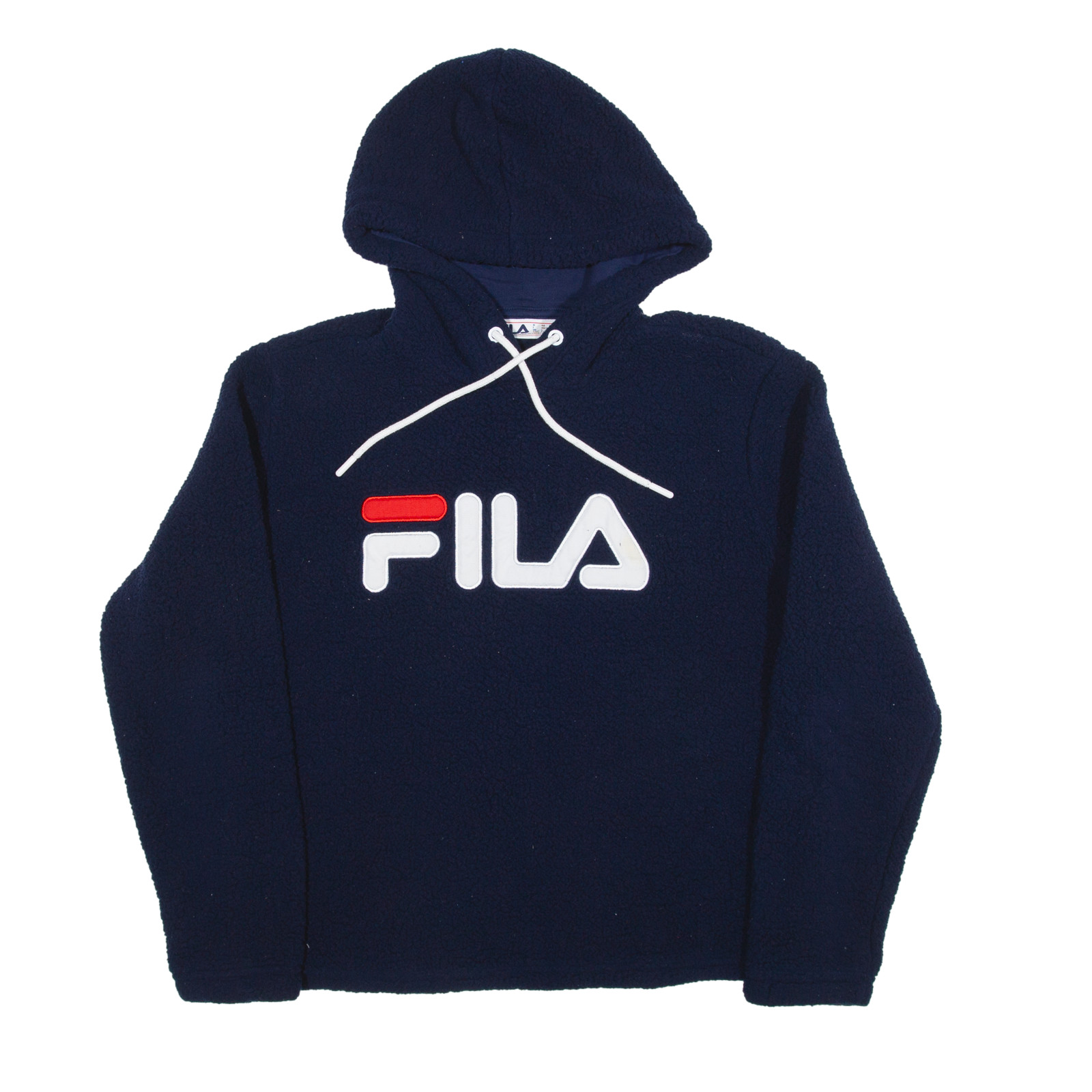 FILA Felpa con Cappuccio in Pile Pullover Blu Donna L
