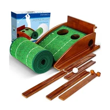 Golf Putting Mat for Indoor, Putting Green Training Equipment with Ball Retur...