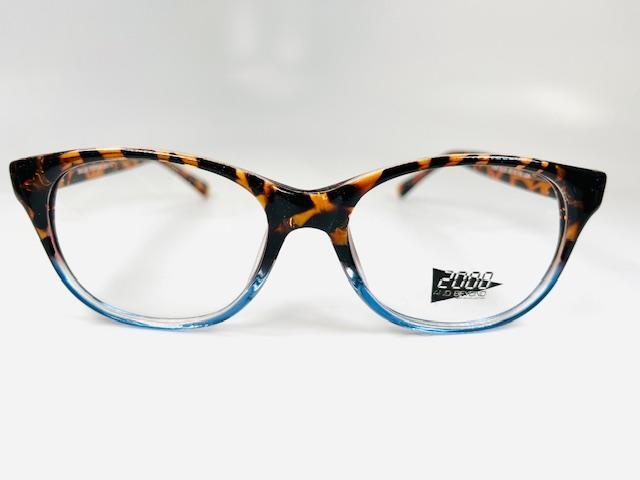 New Smilen Eyewear\'s 2000 & Beyond 3085 Matte Blue Tortoise Eyeglasses 54/17/145 New Smilen Eyewear main image 4