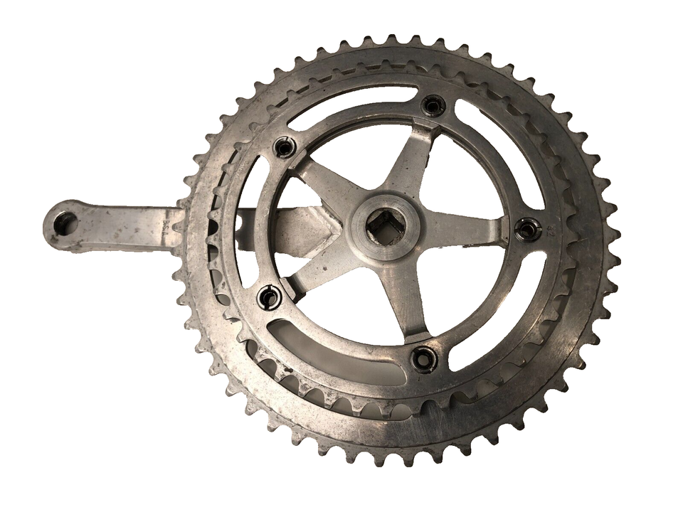 Pédalier double NERVAR Star en aluminium 52/42 vélo vintage