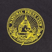 vtg NATIONAL PRESS CLUB WASHINGTON L T Shirt USA Made Post Times AP CBS NBC ABC