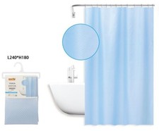 Tenda Doccia AntiMuffa Impermeabile 240x180cm Con Anelli Bagno Azzurra Rombi dfh