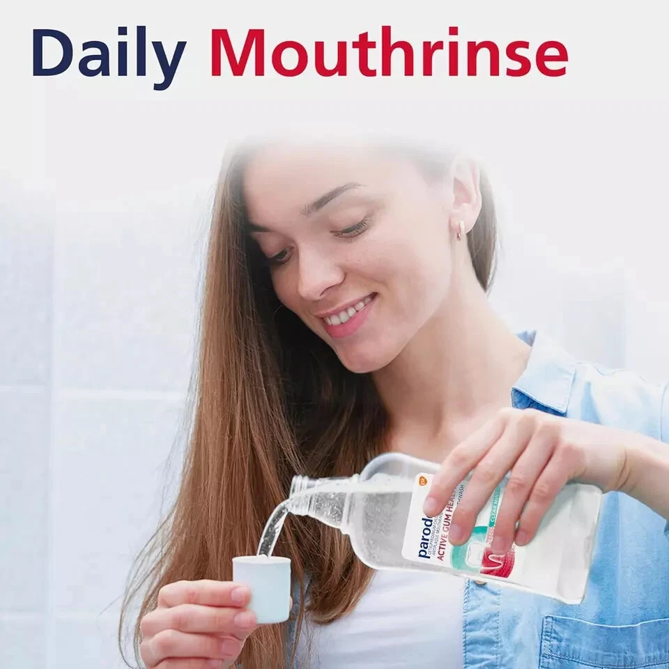 3x Enjuague bucal Parodontax Active Gum Health, antiplaca y antigingivitis, 16,9 OZ Foto 4 de 4